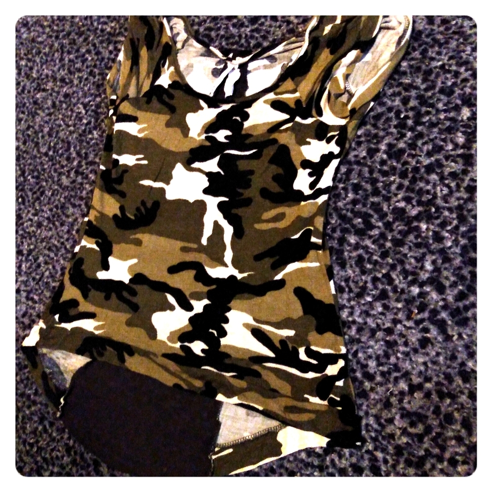 cute discreet camo top